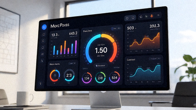 体育数据分析Dashboard界面，显示比赛统计图表和数据可视化仪表盘
